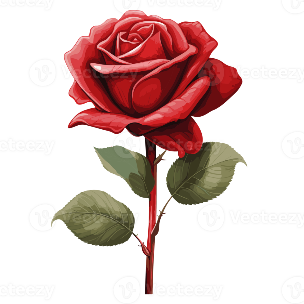 red rose on white background png