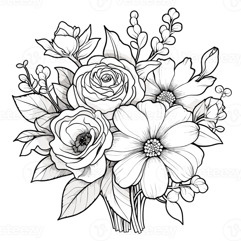 Beautiful Flower Design - Generative Ai png