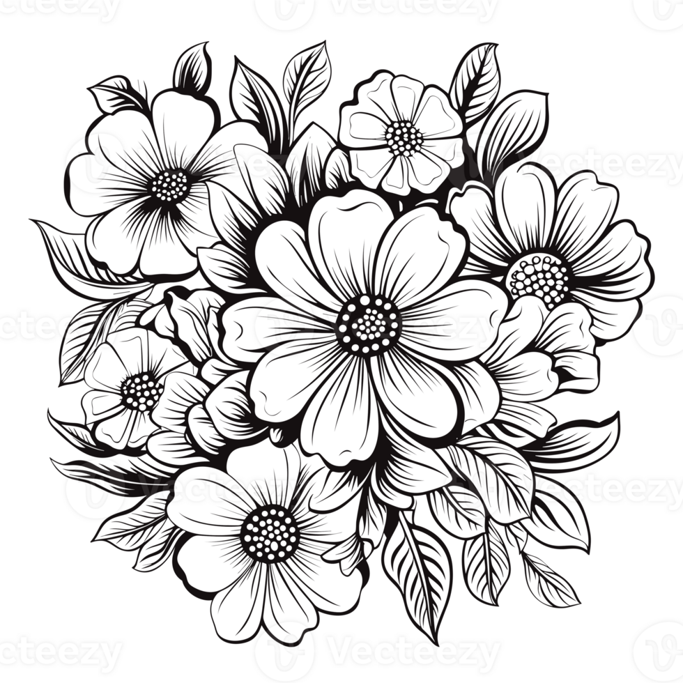 Beautiful Flower Design - Generative Ai png