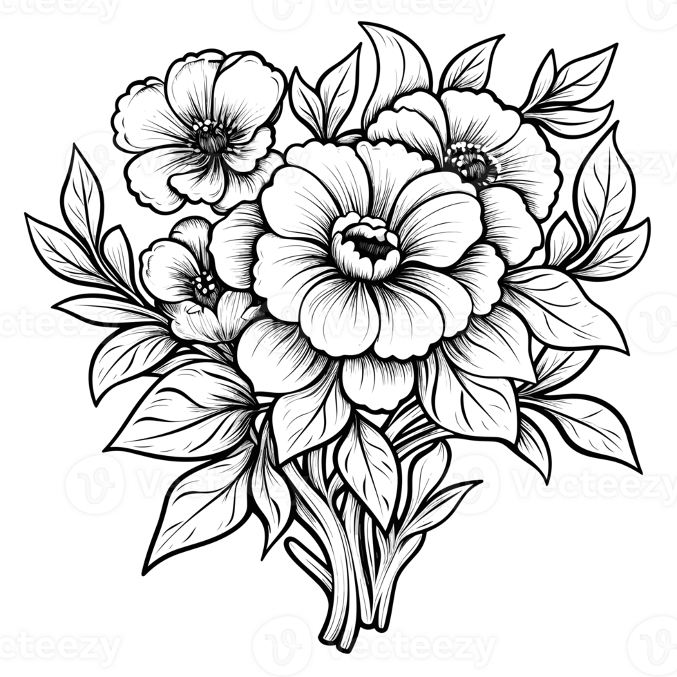 Beautiful Flower Design - Generative Ai png