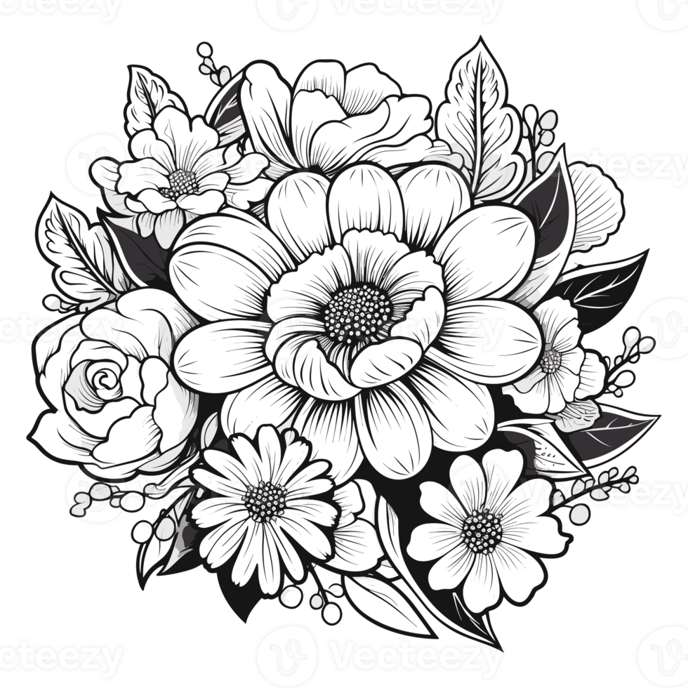 Beautiful Flower Design - Generative Ai png