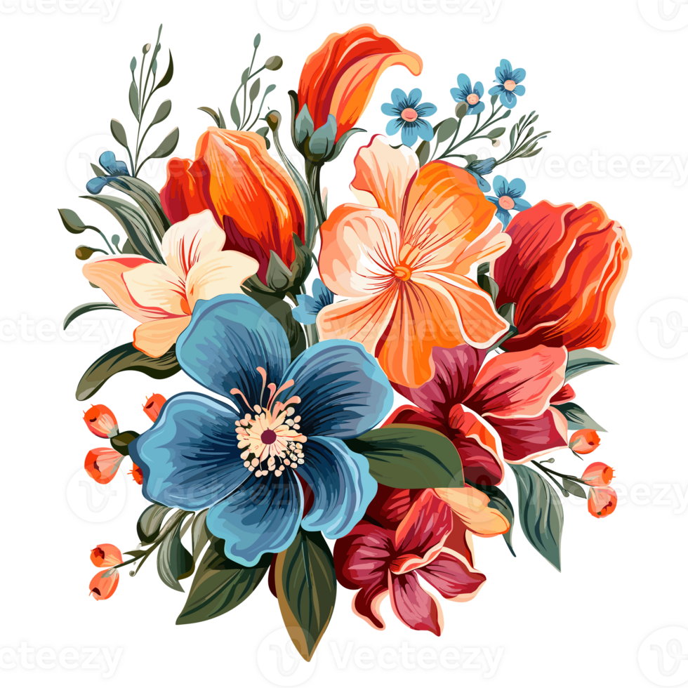 hermosa flor clipart - generativo ai png