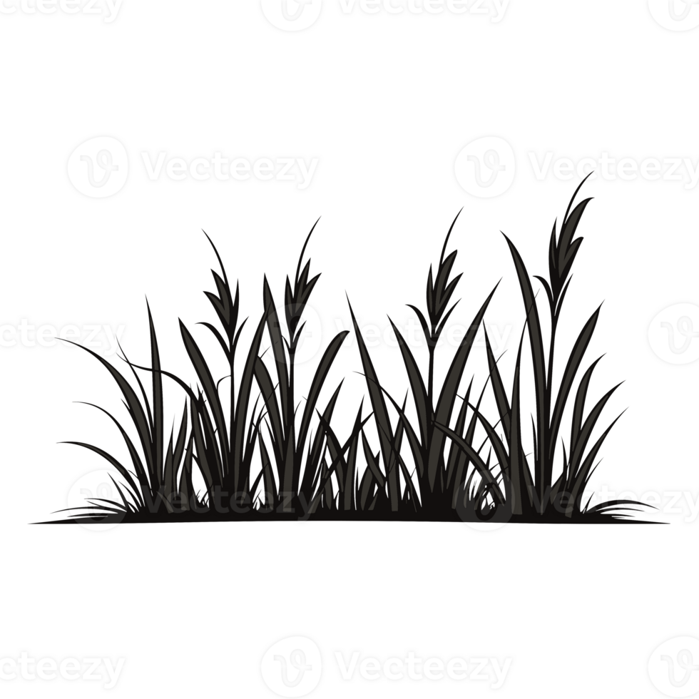 Grass Silhouette - Generative Ai png
