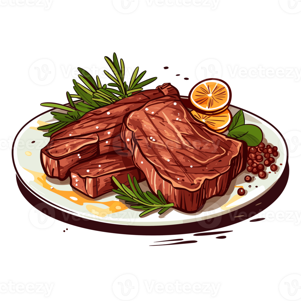 Grilled Steak Clipart - Generative Ai png