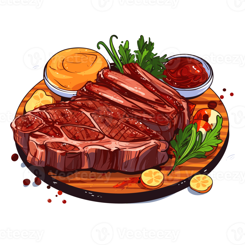 Grilled Steak Clipart - Generative Ai png