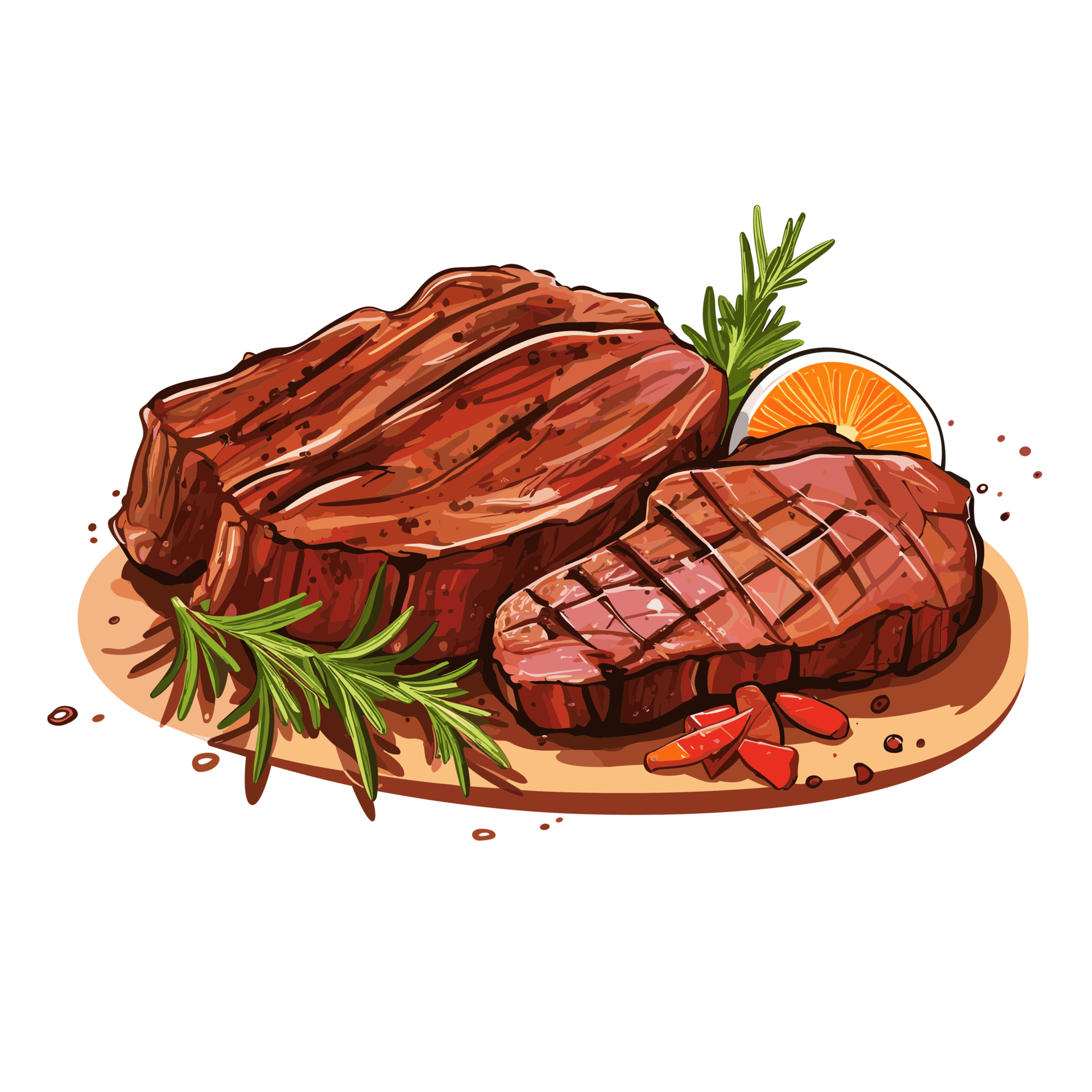 Grilled Steak Clipart - Generative Ai 26912546 PNG