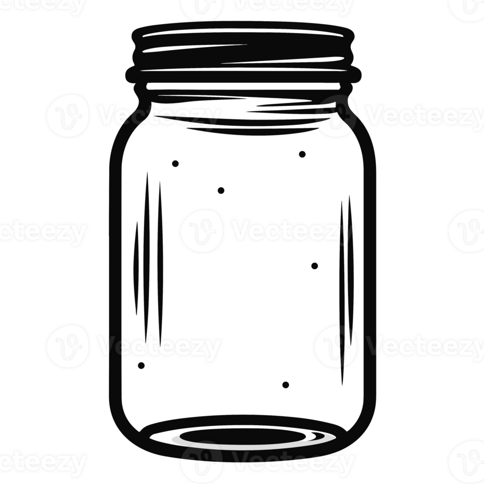 Beautiful Jar Silhouette - Generative Ai png