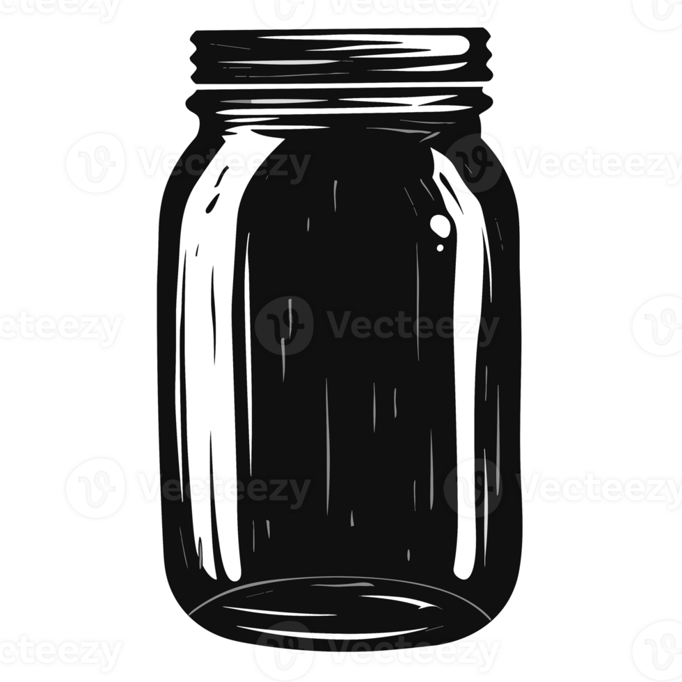 Beautiful Jar Silhouette - Generative Ai png