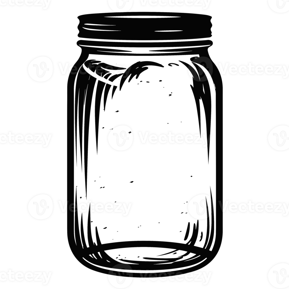 Beautiful Jar Silhouette - Generative Ai png
