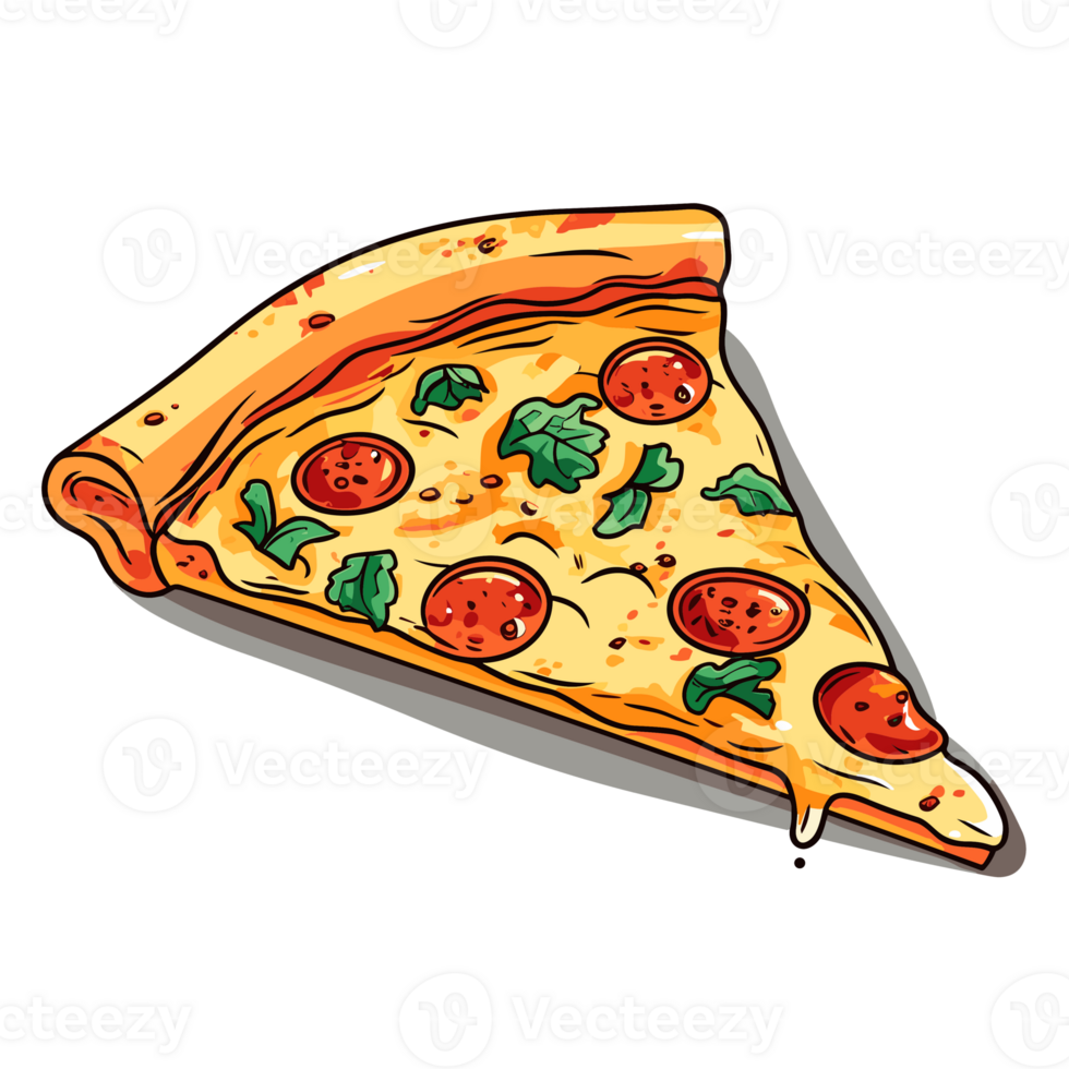 magnifique Pizza tranche clipart - génératif ai png