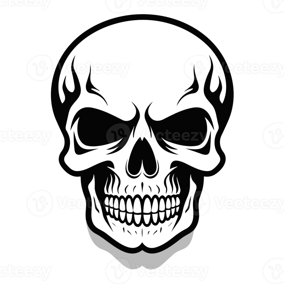 Beautiful Skull Silhouette - Generative Ai png
