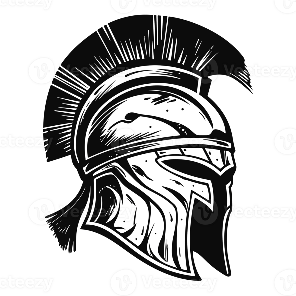 espartano casco silueta - generativo ai png