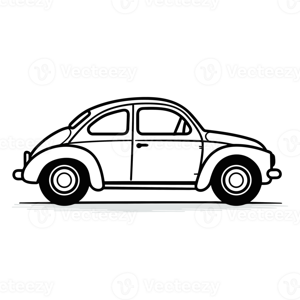 Toy Car Silhouette - Generative Ai png