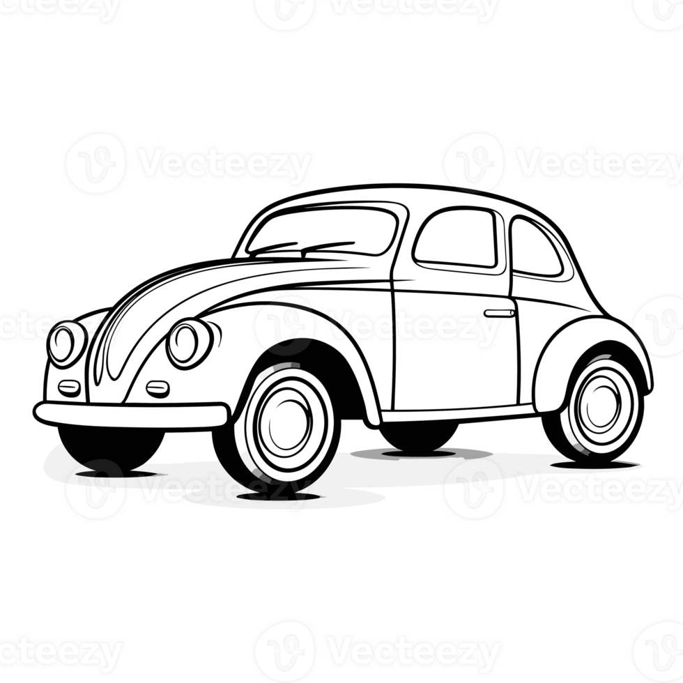 Toy Car Silhouette - Generative Ai png