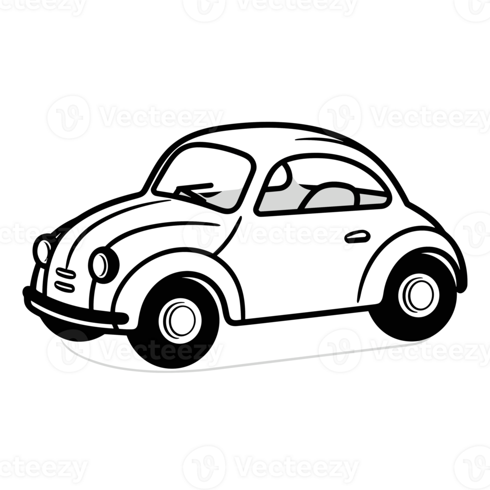 Toy Car Silhouette - Generative Ai png