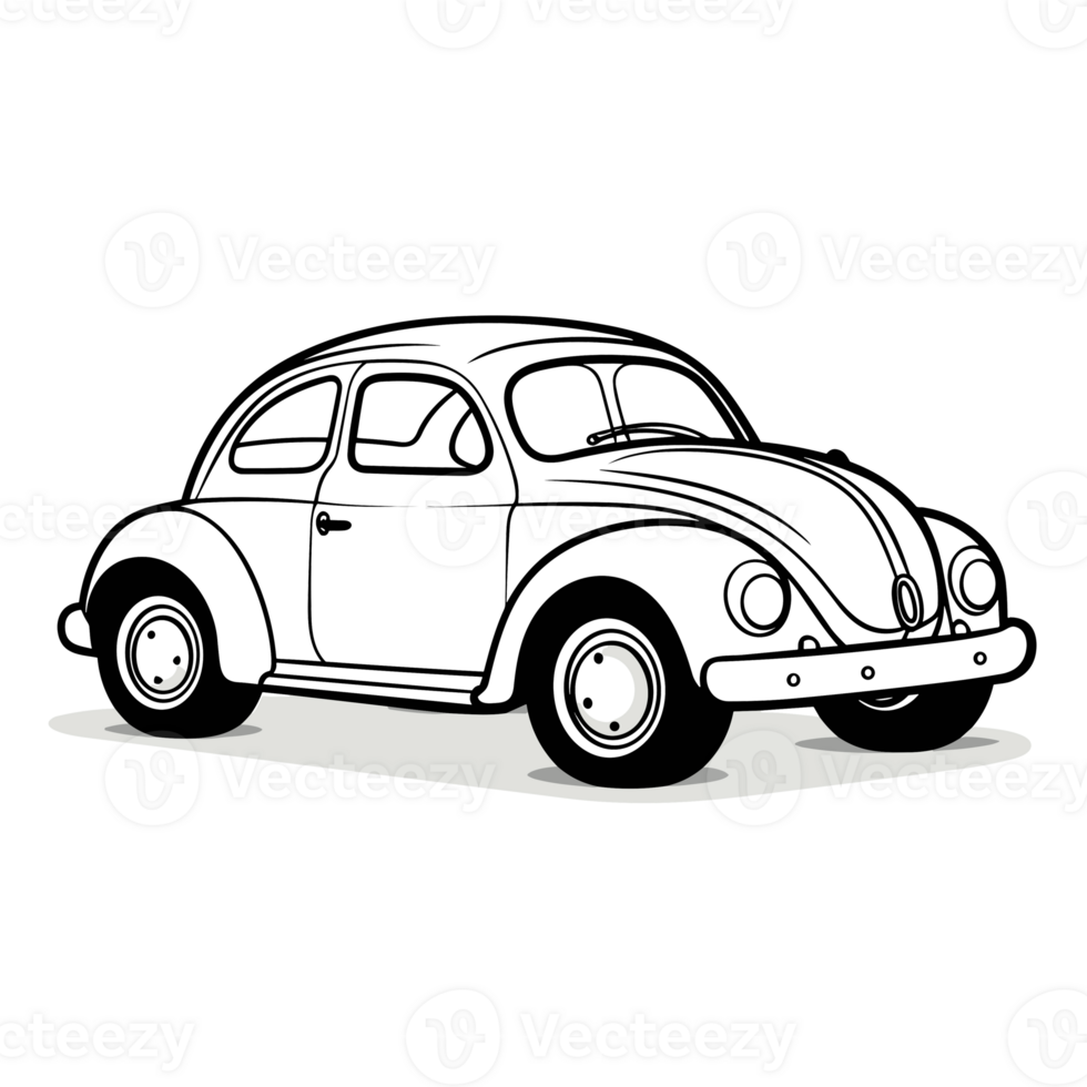 Toy Car Silhouette - Generative Ai png