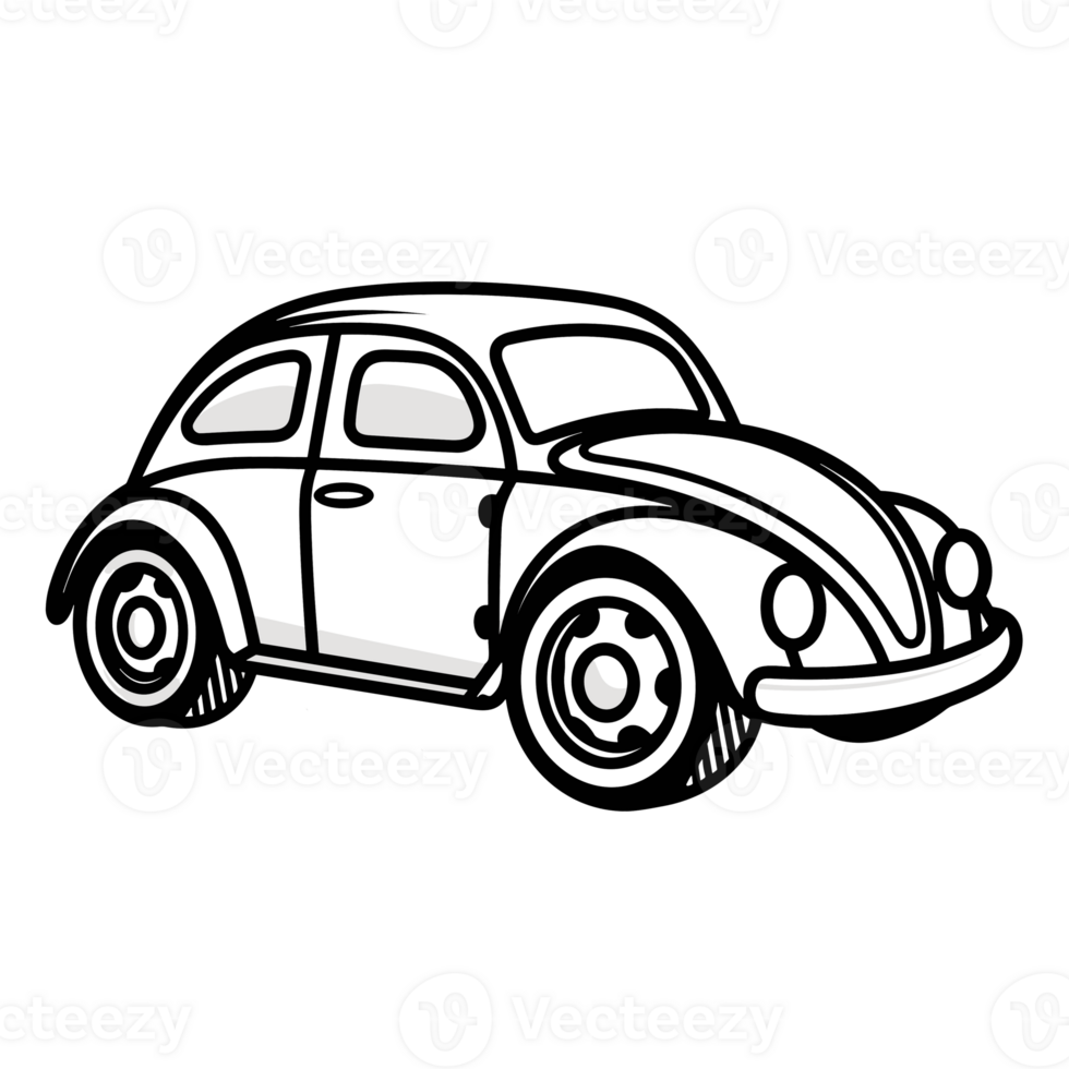 Toy Car Silhouette - Generative Ai png