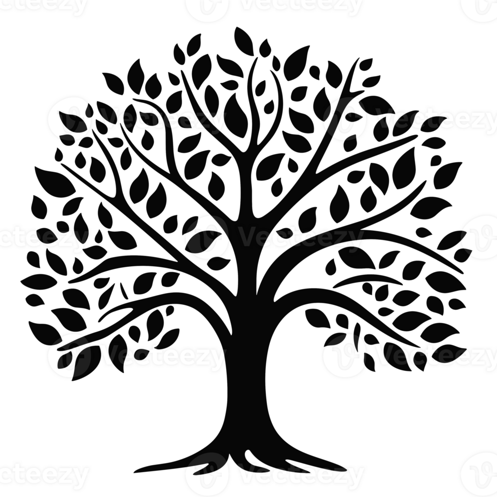 Beautiful Tree Silhouette - Generative Ai png