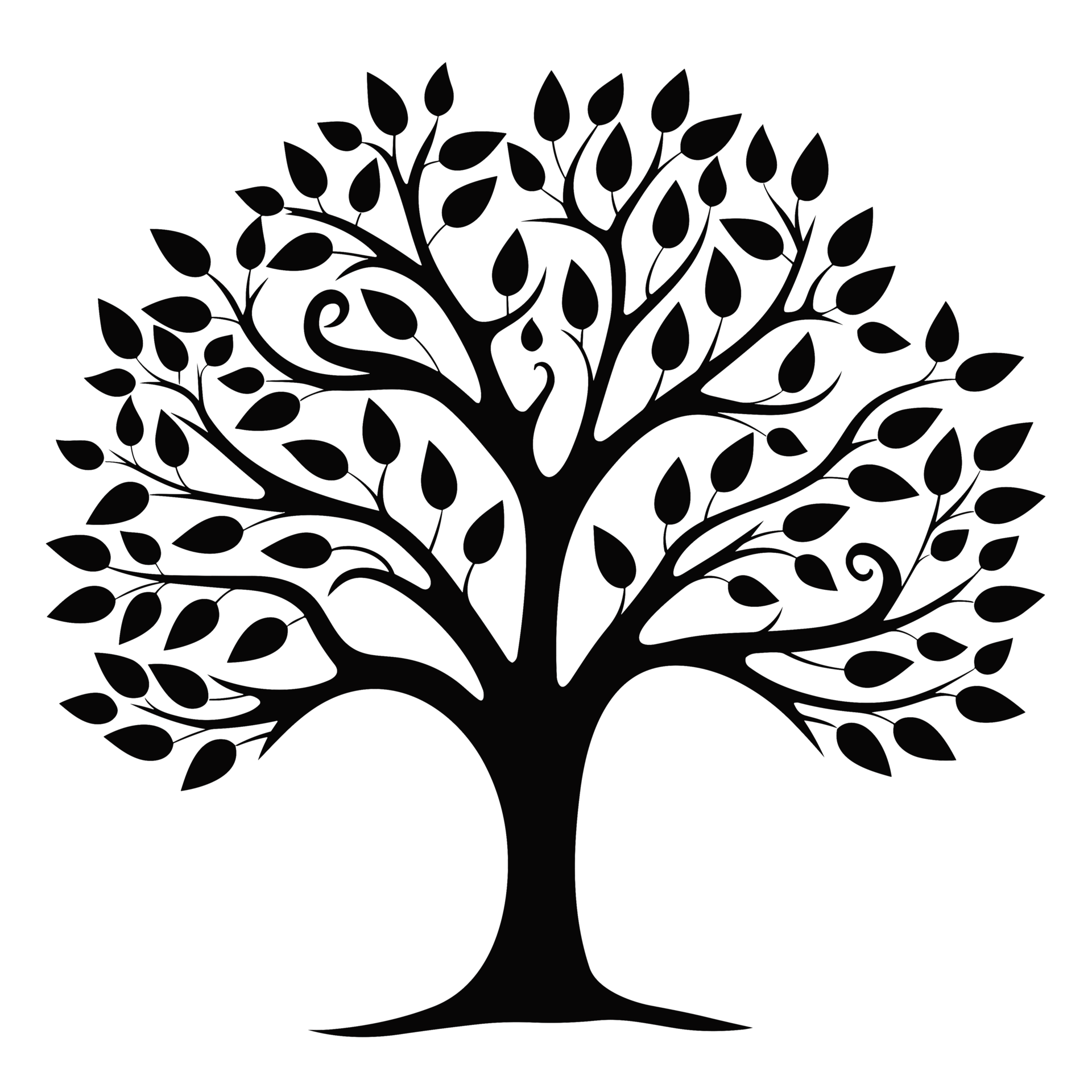 Beautiful Tree Silhouette - Generative Ai 26912873 PNG