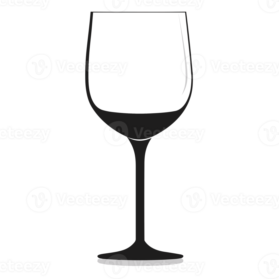 schön Wein Glas Silhouette - - generativ ai png