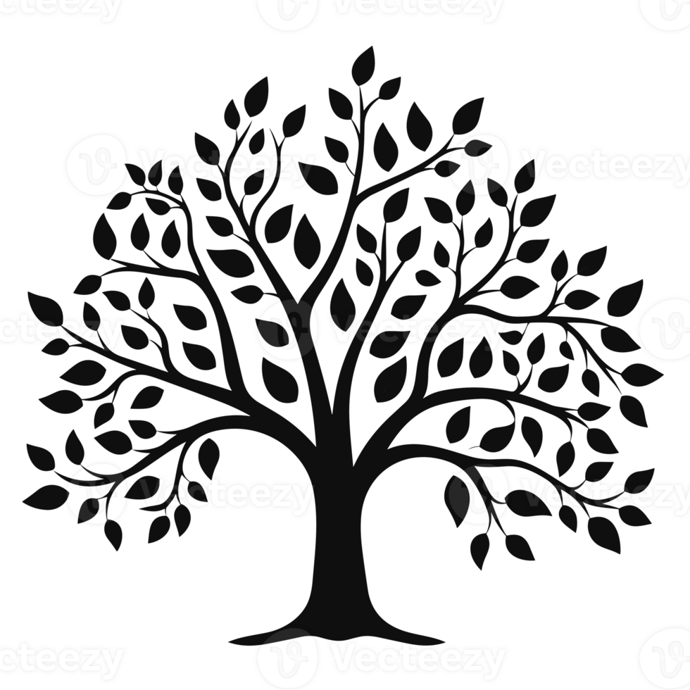 Beautiful Tree Silhouette - Generative Ai png