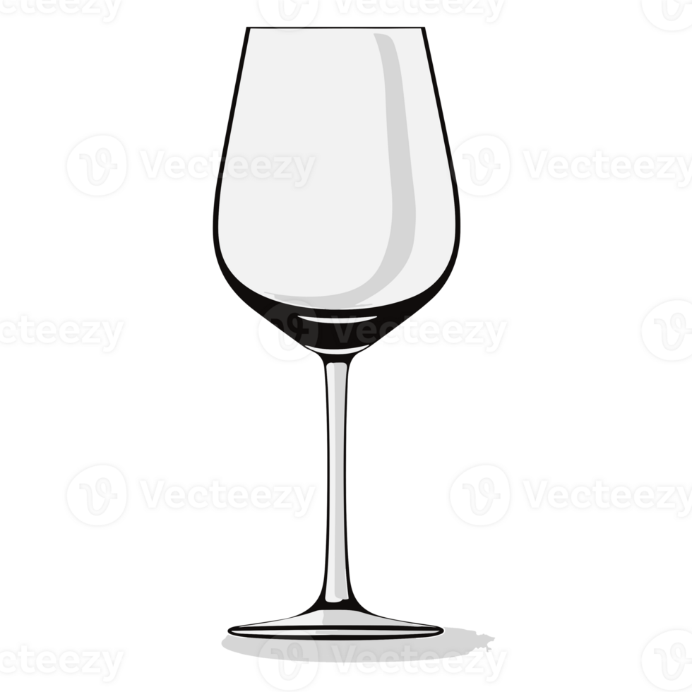 Beautiful Wine Glass Silhouette - Generative Ai png