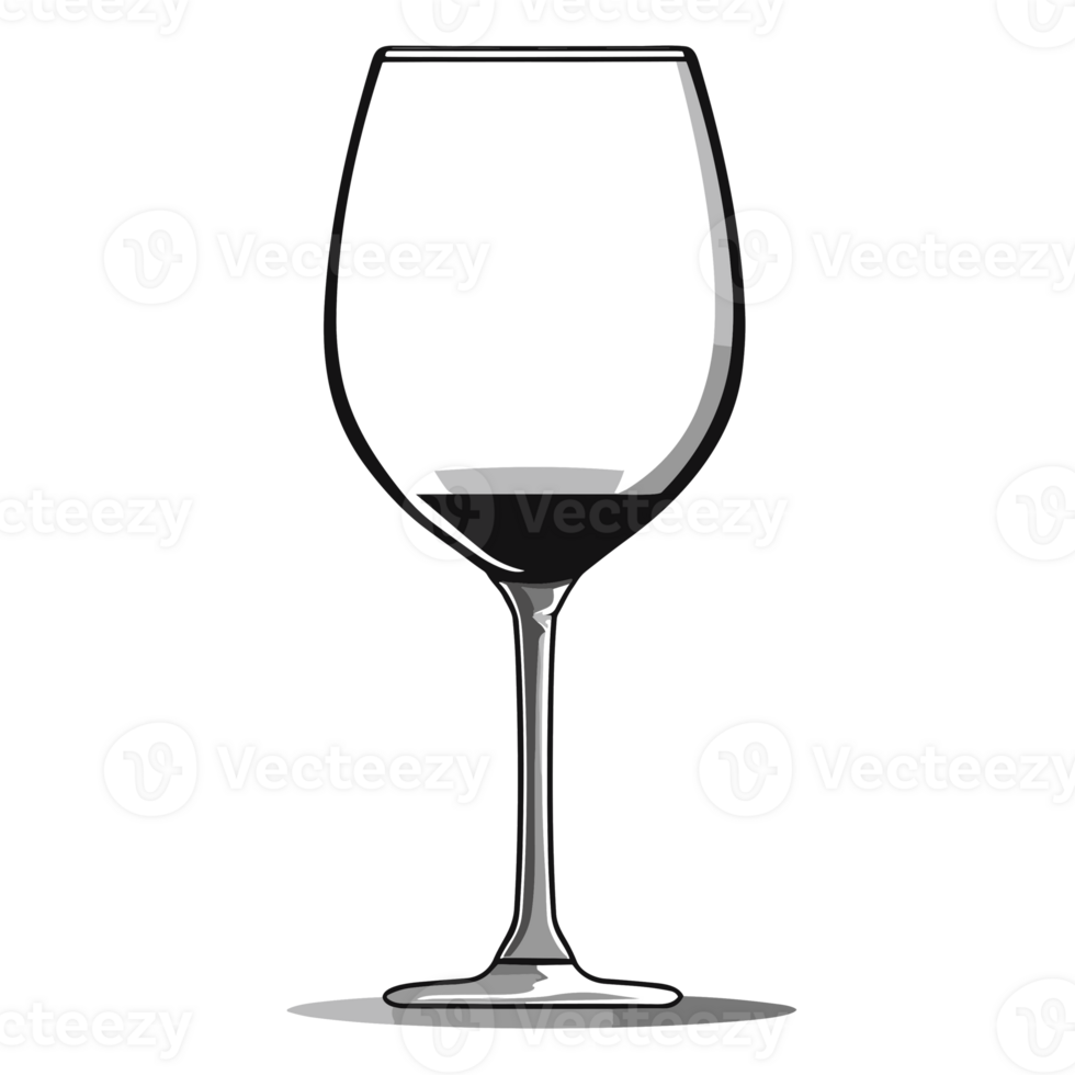 mooi wijn glas silhouet - generatief ai png