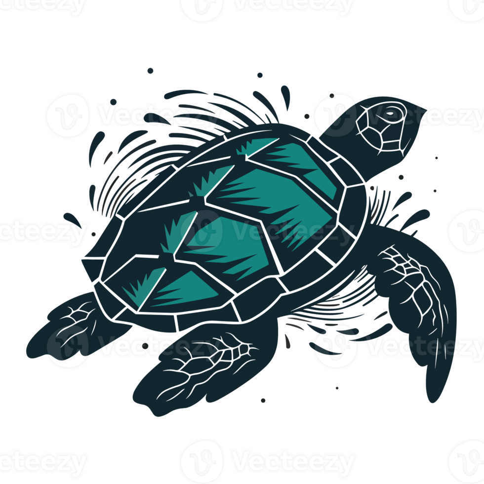 Schildkröte Silhouette - - generativ ai 26912948 PNG