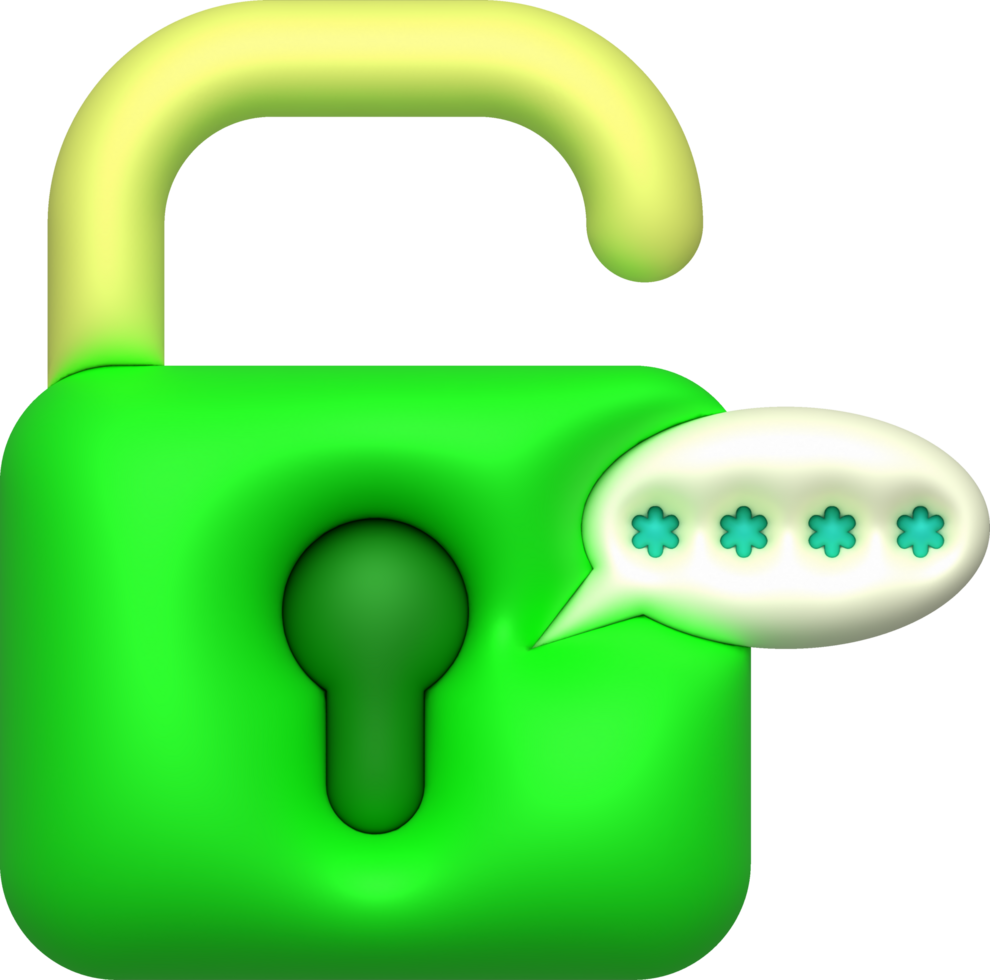 3D design of keys and passwords Data lock secure encryption privacy concept. png