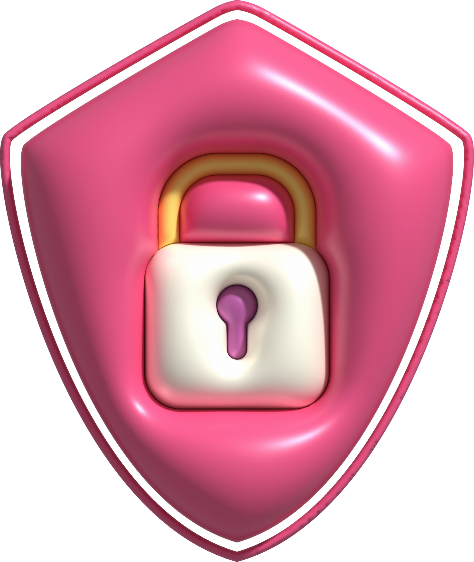 3D design of padlocks and protective shields. Data lock secure