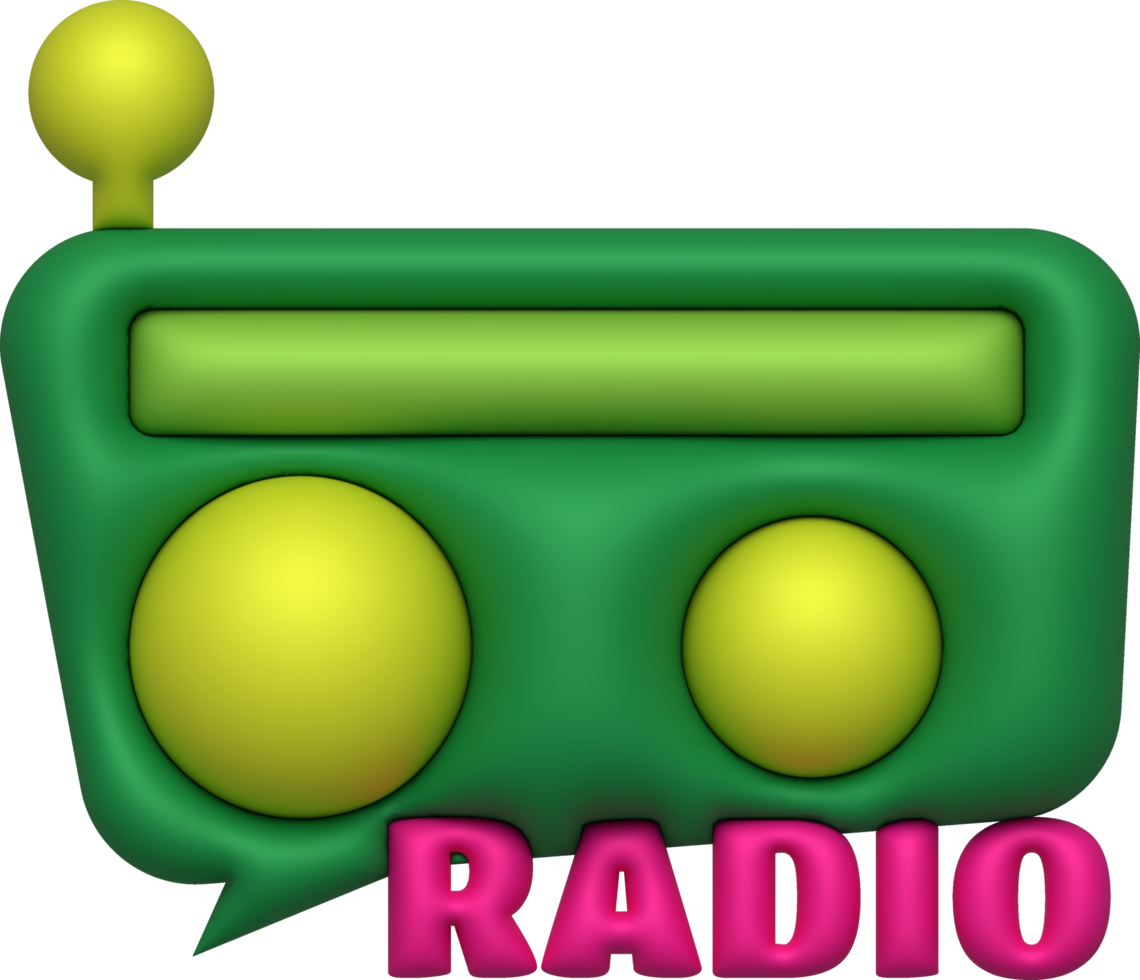 3d illustrazione Vintage ▾ Radio ricevitore. png