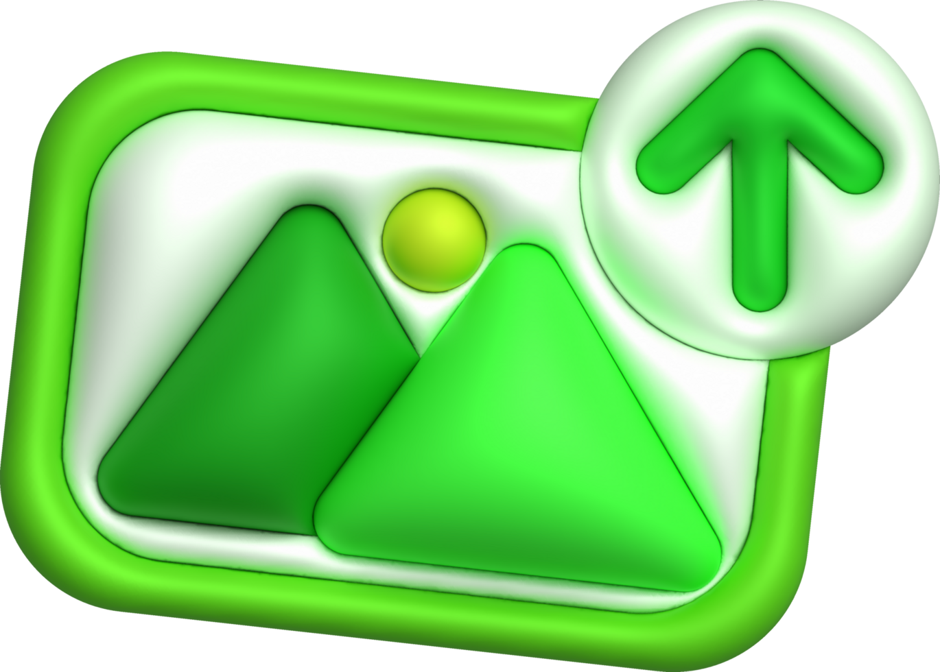 3d illustration icon upload image data data loading symbol. png