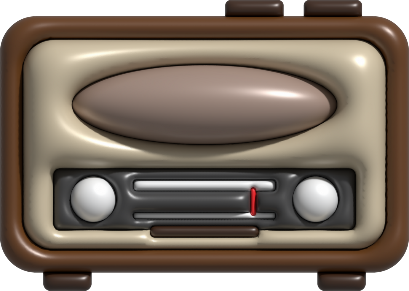 3d illustration ancien radio destinataire. png