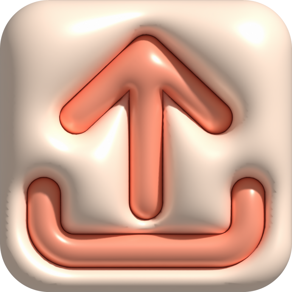 3d illustration icon data upload data loading symbol. png