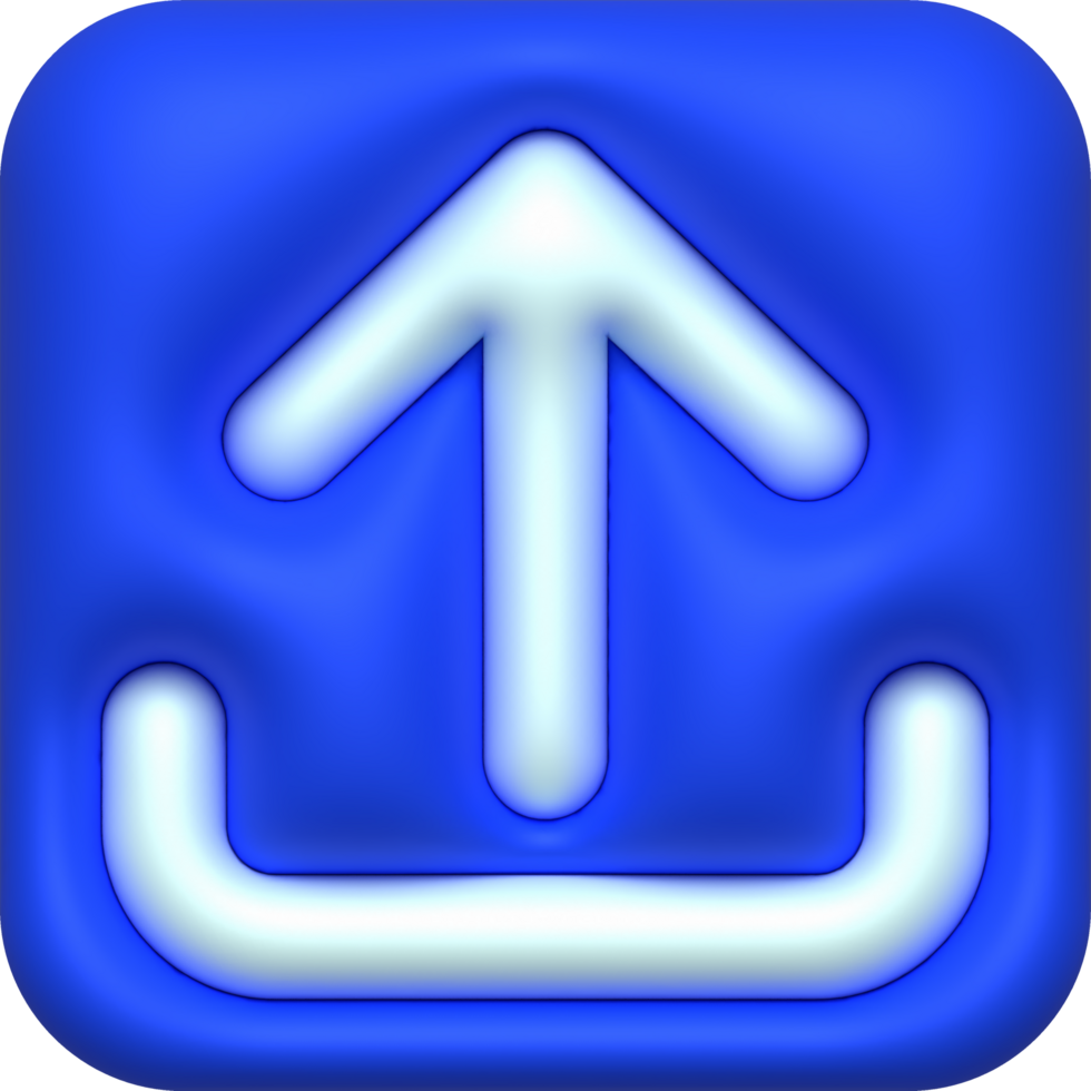 3d illustration icon data upload data loading symbol. png