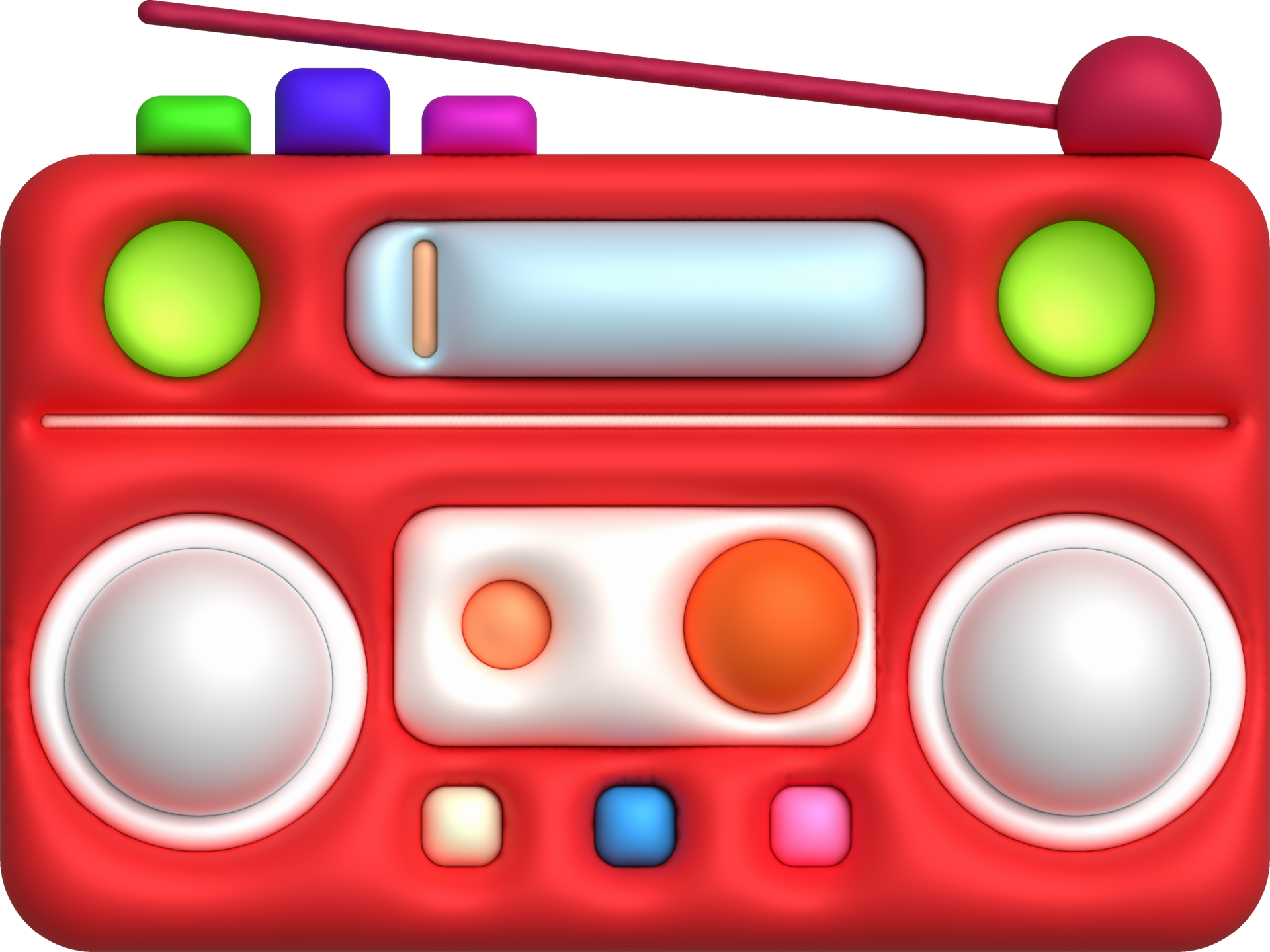 3D illustration vintage radio receiver. 26913558 PNG