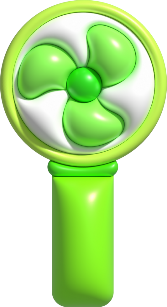 3d illustration portable electric hand fan symbol. png