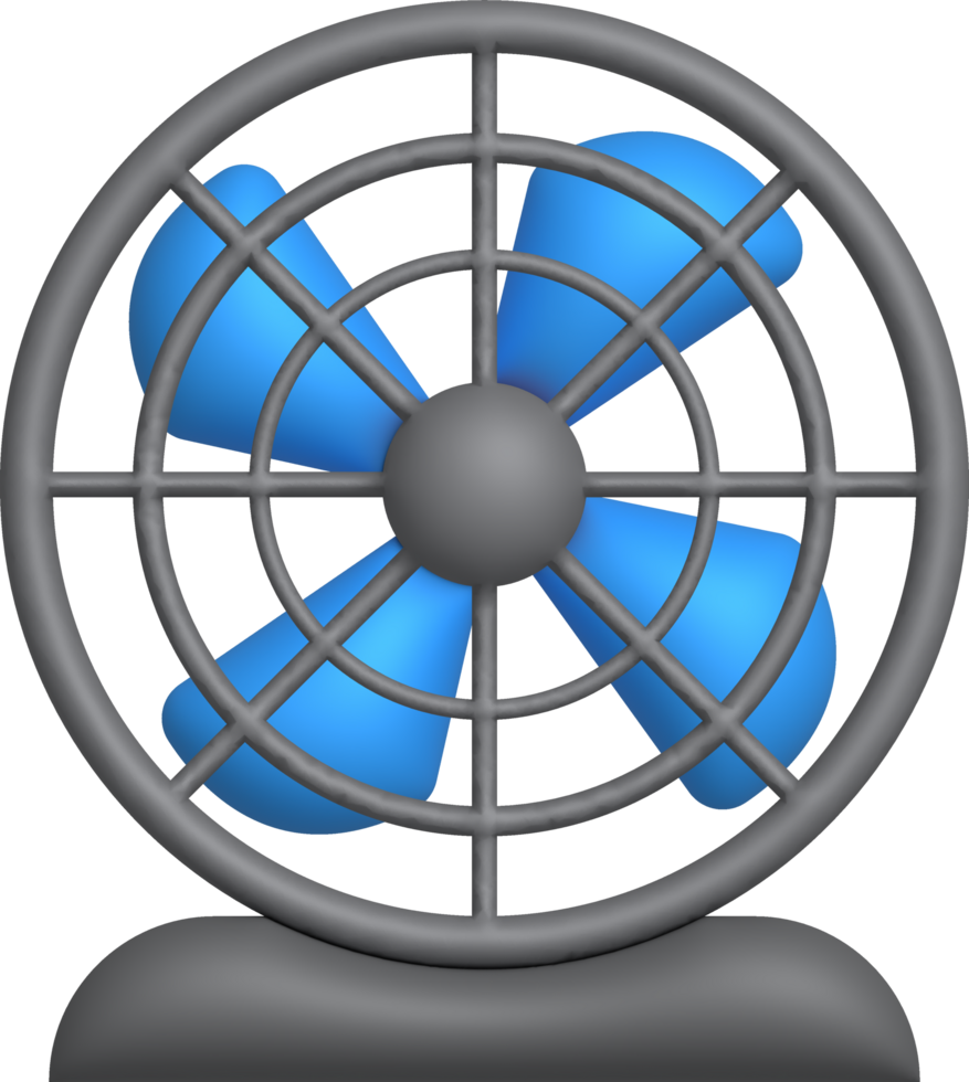 3d ilustración eléctrico ventilador icono para gráfico diseño y decorativo elemento. png