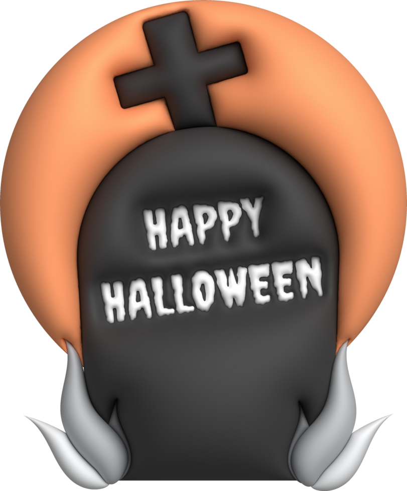 3d Illustration. Grab zum Halloween. Ruhe in Frieden. uralt Grab. Halloween Elemente zum Design. png