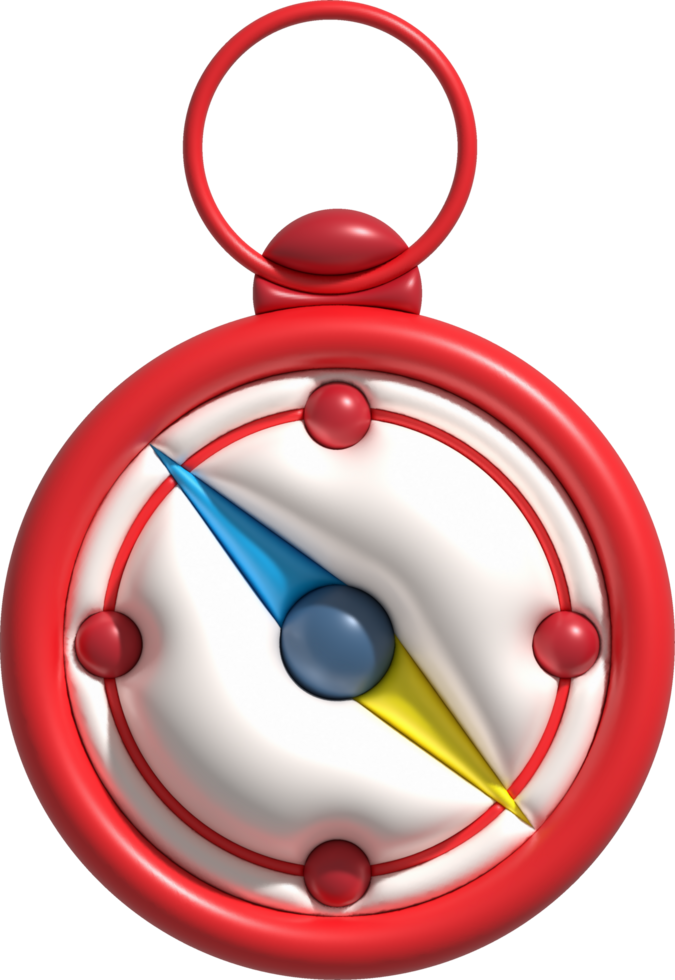 3D illustration. Compass tool. Navigation device. Compass object for navigation and orientation png