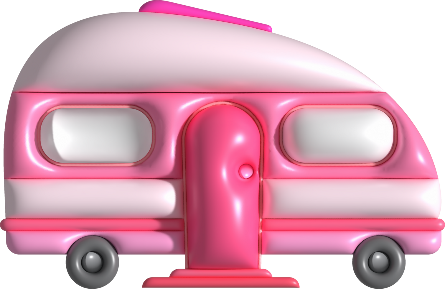 3d illustration camping caravan cars and trailers vehicles of travel caravans for camper. png