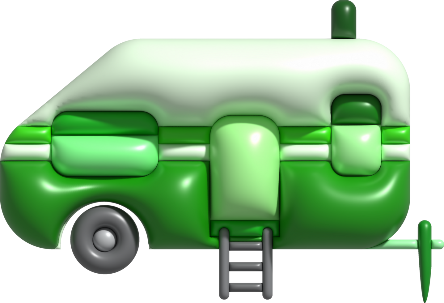 3d illustration camping caravan cars and trailers vehicles of travel caravans for camper. png