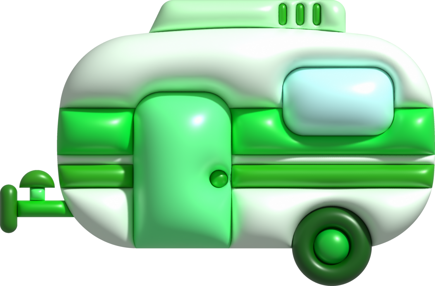 3d Illustration Camping Wohnwagen Autos und Anhänger Fahrzeuge von Reise Wohnwagen zum Wohnmobil. png