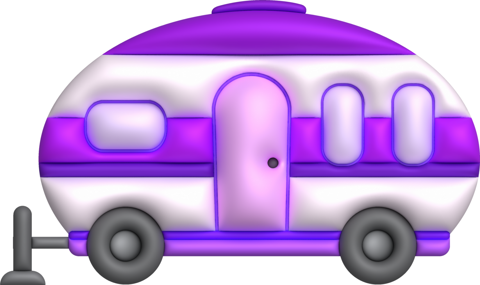 3d Illustration Camping Wohnwagen Autos und Anhänger Fahrzeuge von Reise Wohnwagen zum Wohnmobil. png