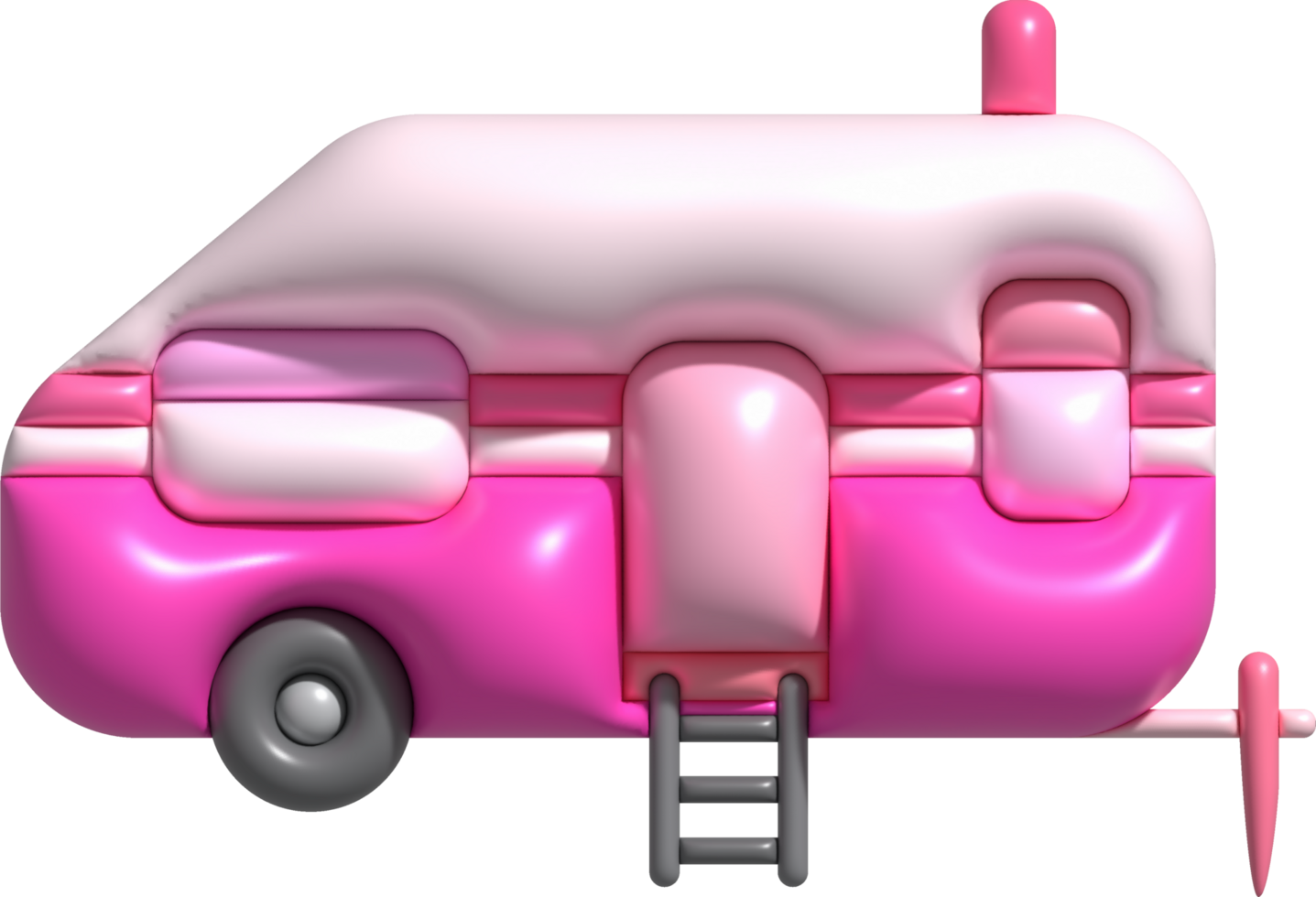 3d illustration camping caravan cars and trailers vehicles of travel caravans for camper. png