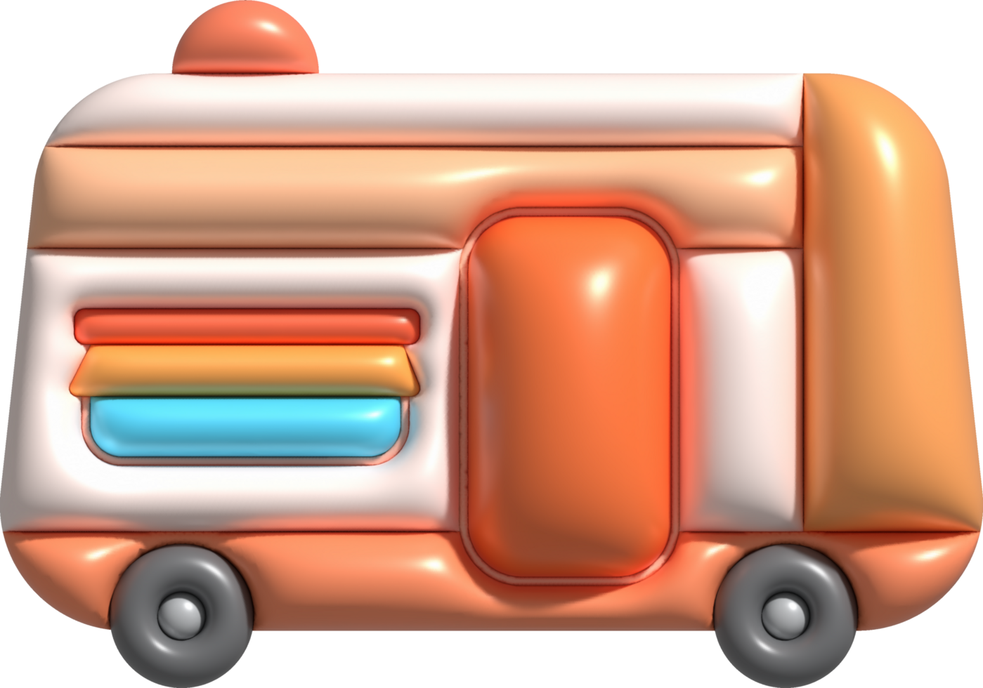 3d illustrazione campeggio caravan macchine e rimorchi veicoli di viaggio roulotte per camper. png