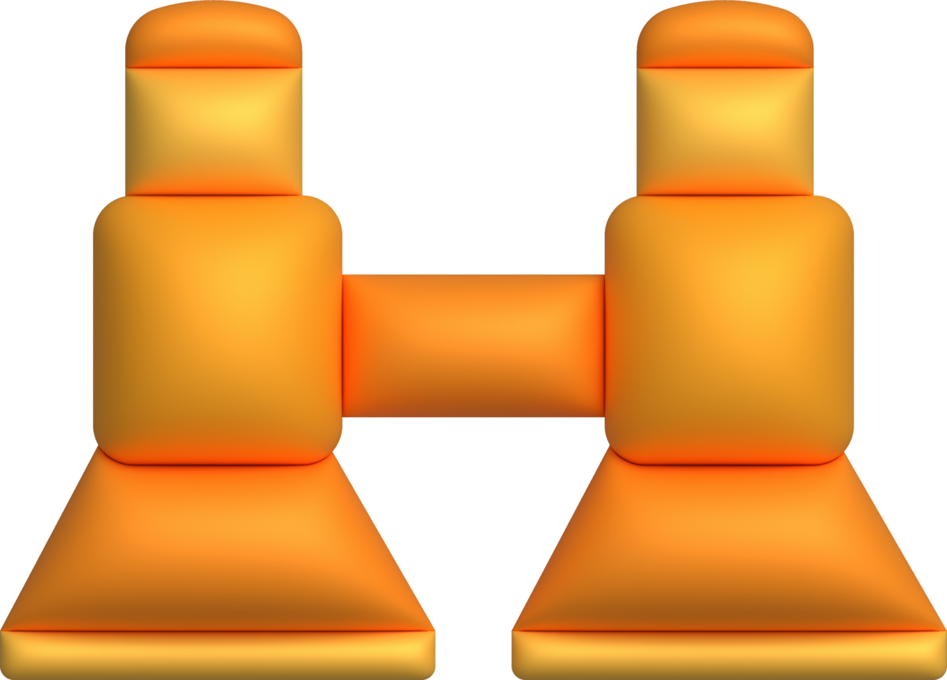 3d illustration Optical instruments for viewing distant. binoculars, spyglass. png