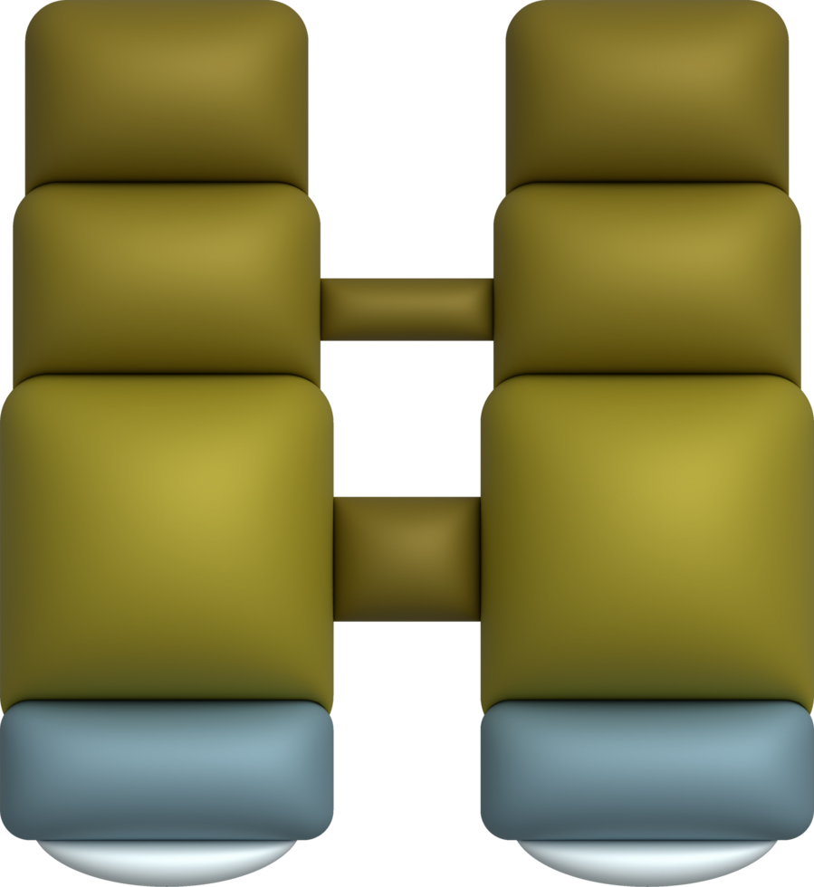 3d illustration Optical instruments for viewing distant. binoculars, spyglass. png
