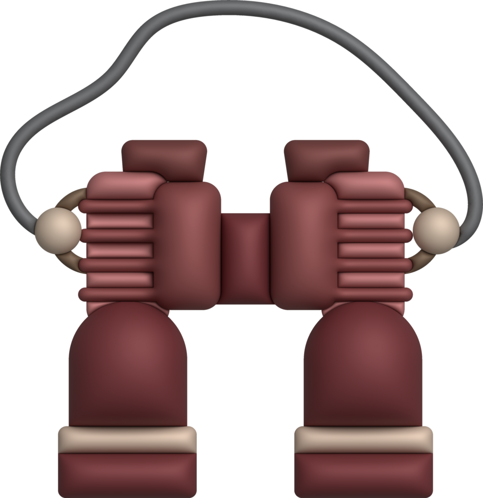 3d illustration Optical instruments for viewing distant. binoculars, spyglass. png