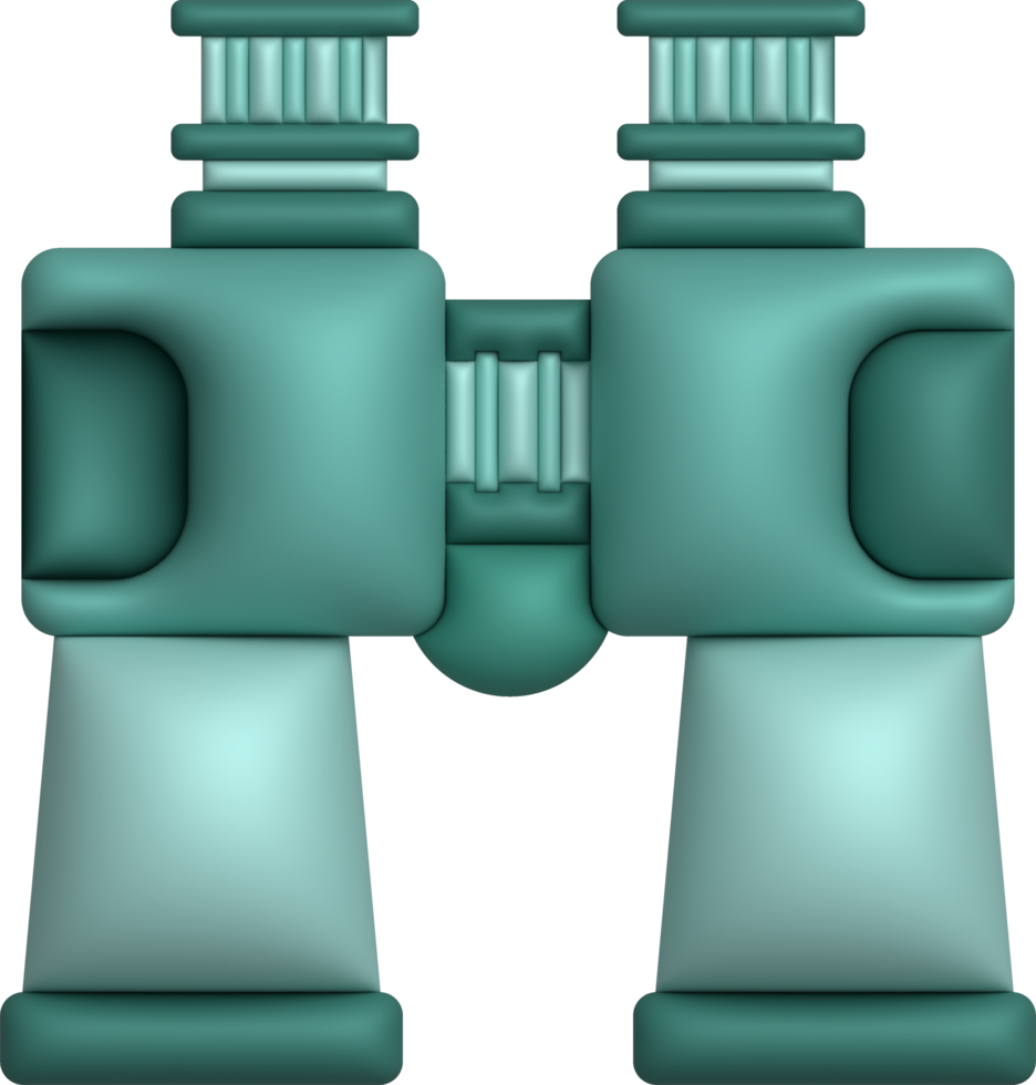 3d illustration Optical instruments for viewing distant. binoculars, spyglass. png